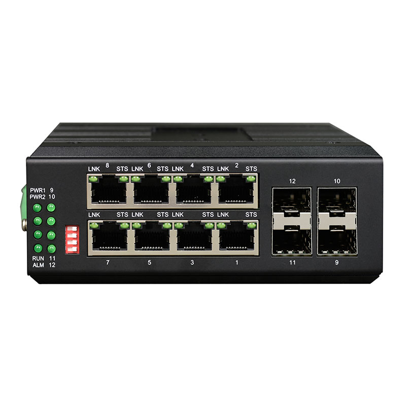 Industrial 8-Port Gigabit Ethernet PoE+ Switch with 2 SFP Ports