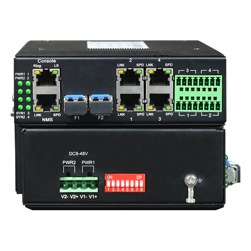 4FE+4RS232+2SFP Ring Network Switch