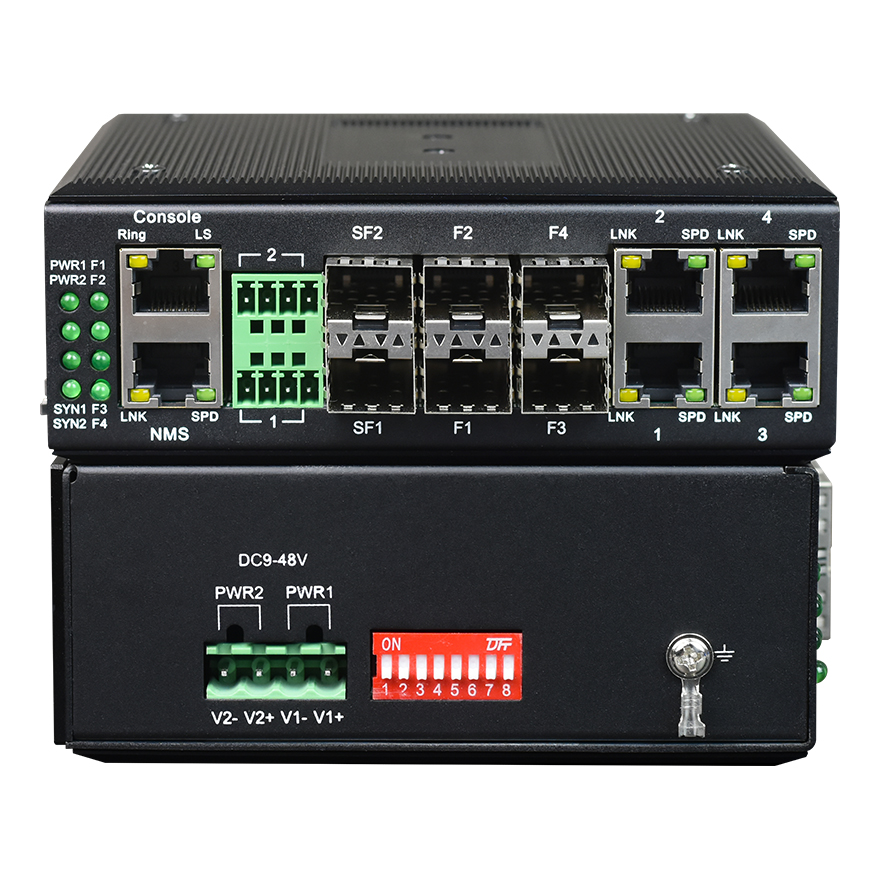 Managed 4*FE+4*100base-FX+1*1000base-X Ethernet Switch
