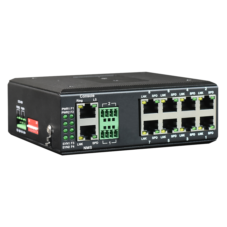 Unmanaged Din-Rail 8-Port GE Industrial Switch