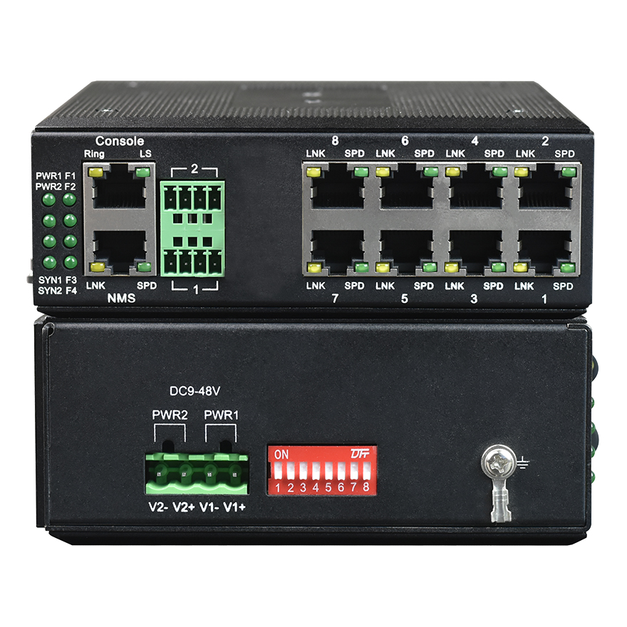 Unmanaged Din-Rail 8-Port GE Industrial Switch