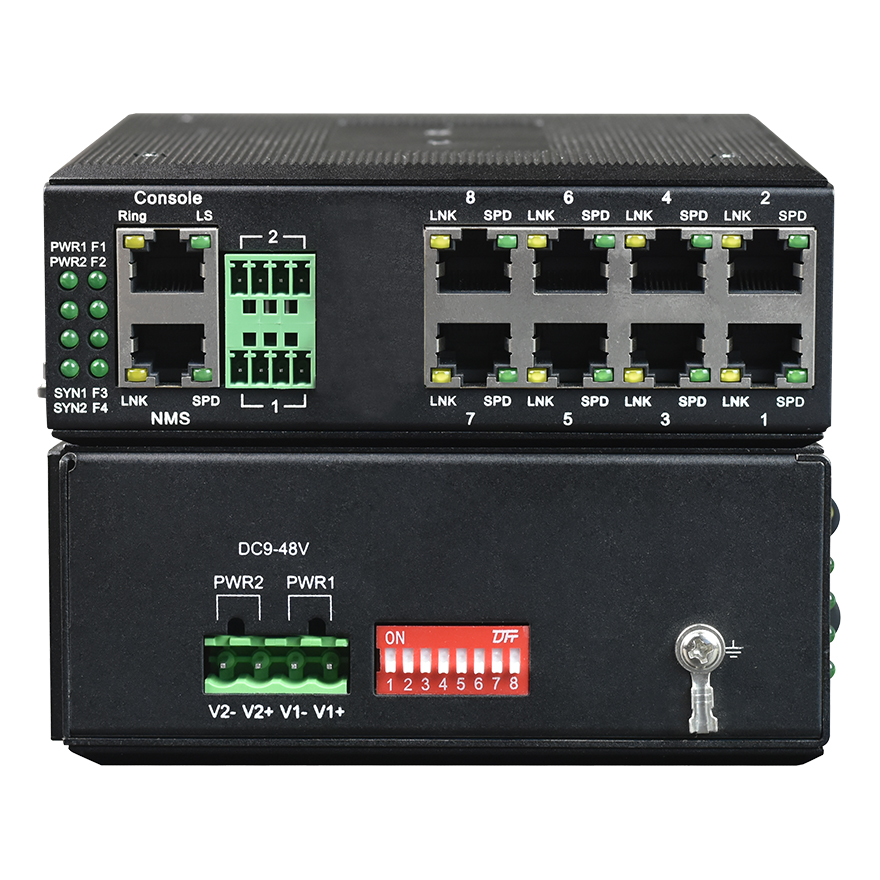 Unmanaged Din-Rail 8-Port FE Industrial Switch