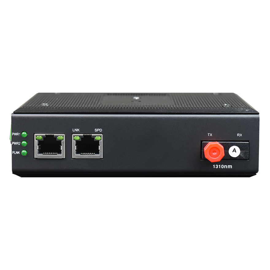 Industrial Rail Type GE Fiber Media Converter