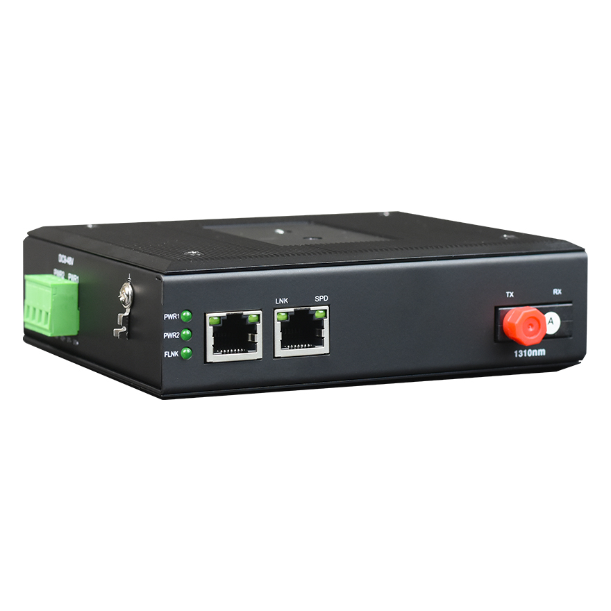 Industrial Rail Type GE Fiber Media Converter