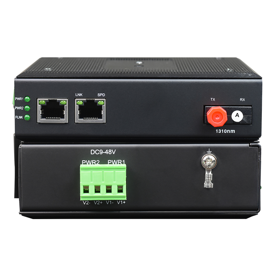 Industrial Rail Type FE Fiber Media Converter