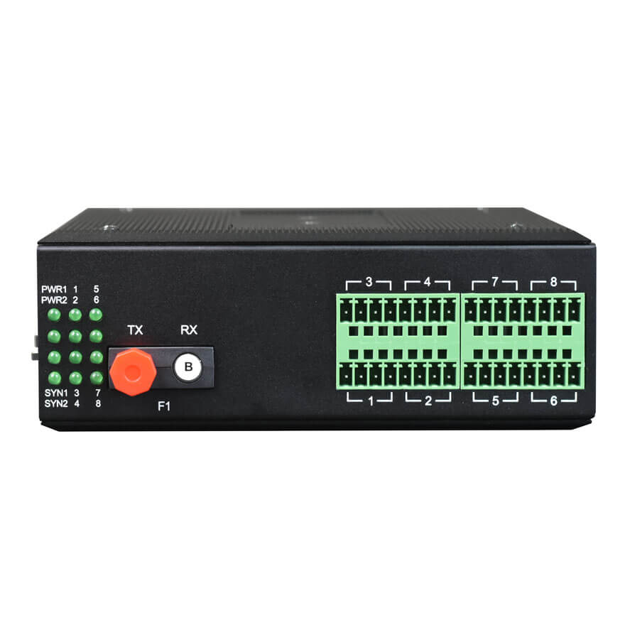 Industrial 8 Channel CAN Bus over Fiber Converter