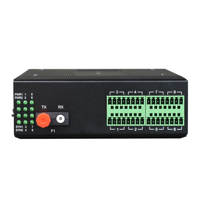 Industrial 8-Port CAN Bus over Fiber Converter