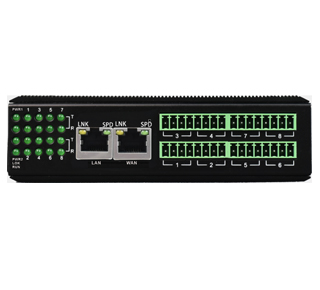 Industrial-rail 8 channels serial server （with WEB and SNMP）