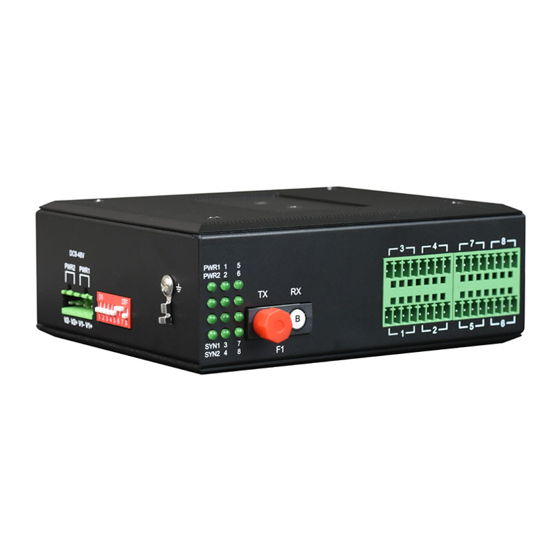 Industrial 8-Port CAN Bus over Fiber Converter