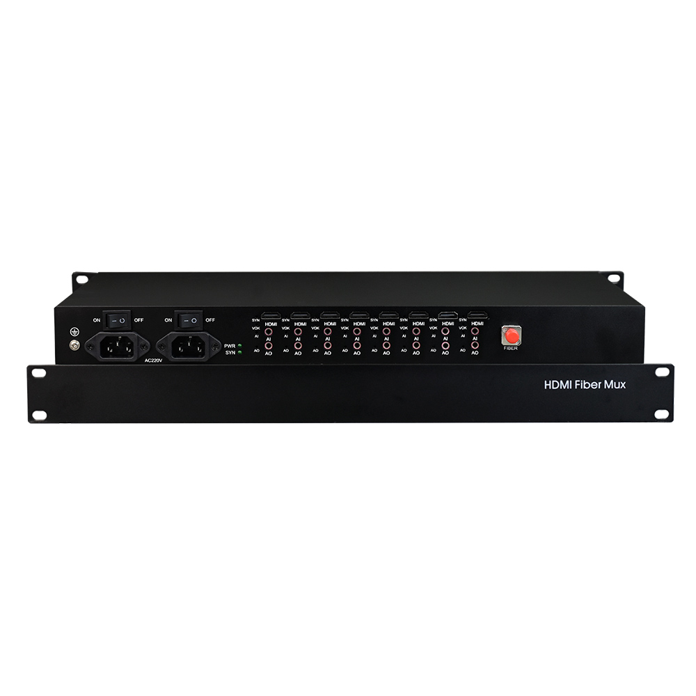 8-Port 4K 30Hz HDMI to Fiber Optic Converter