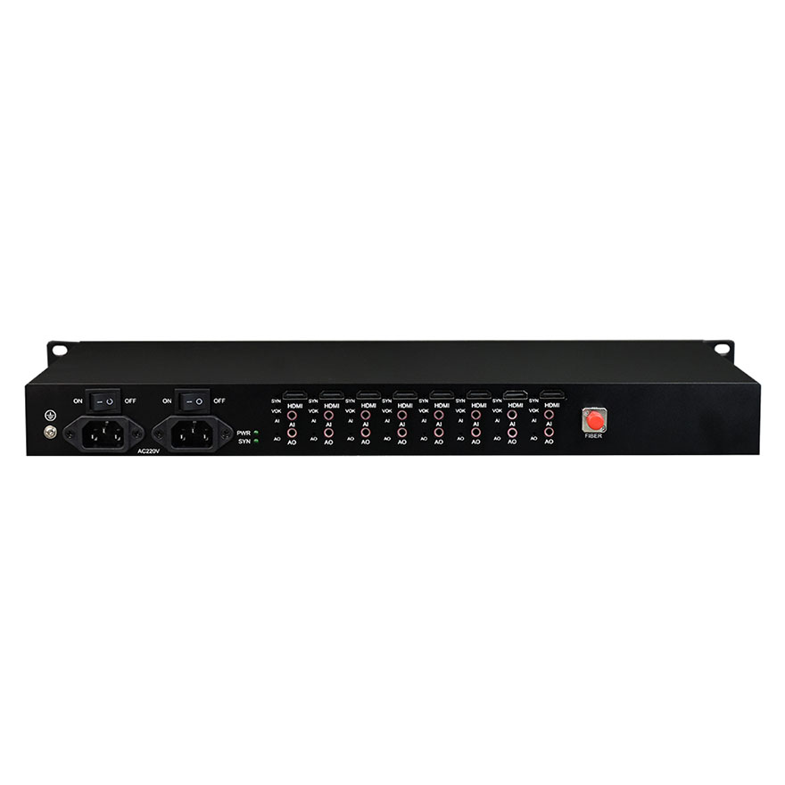 8-Port 4K 30Hz HDMI to Fiber Optic Converter