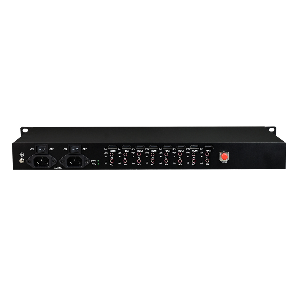 8-Port 4K 30Hz HDMI to Fiber Optic Converter