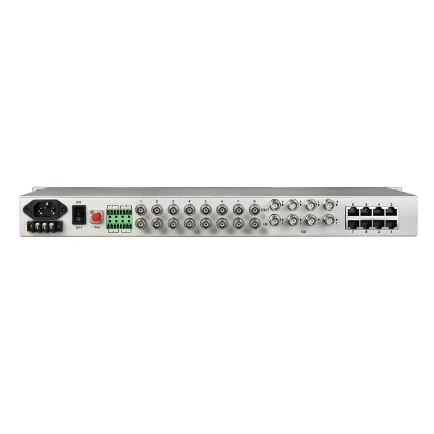 3G HD-SDI + Ethernet + DI/DO + Последовательный + Телефон + E1 Fiber Mux