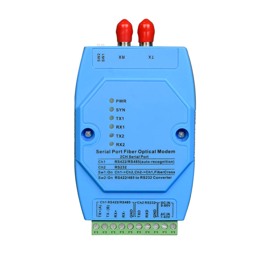2Ch Serial Fiber Modem | Serial to Fiber Converter | Adam Module