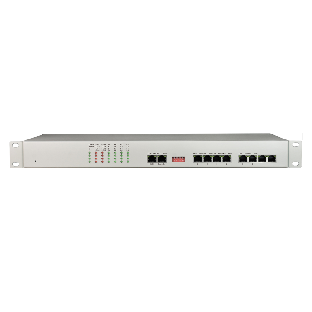 3G HD-SDI + Ethernet + DI/DO + Serial + Telephone + E1 Fiber Mux