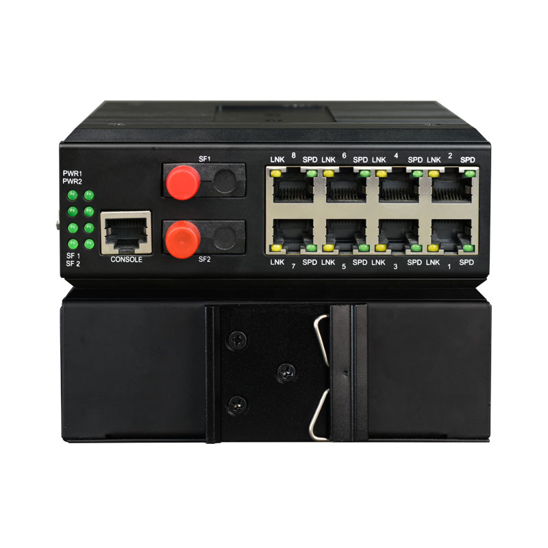 Managed Din-Rail 2-Port Gigabit Optical+ 8-Port Gigabit Ethernet Industrial Switch