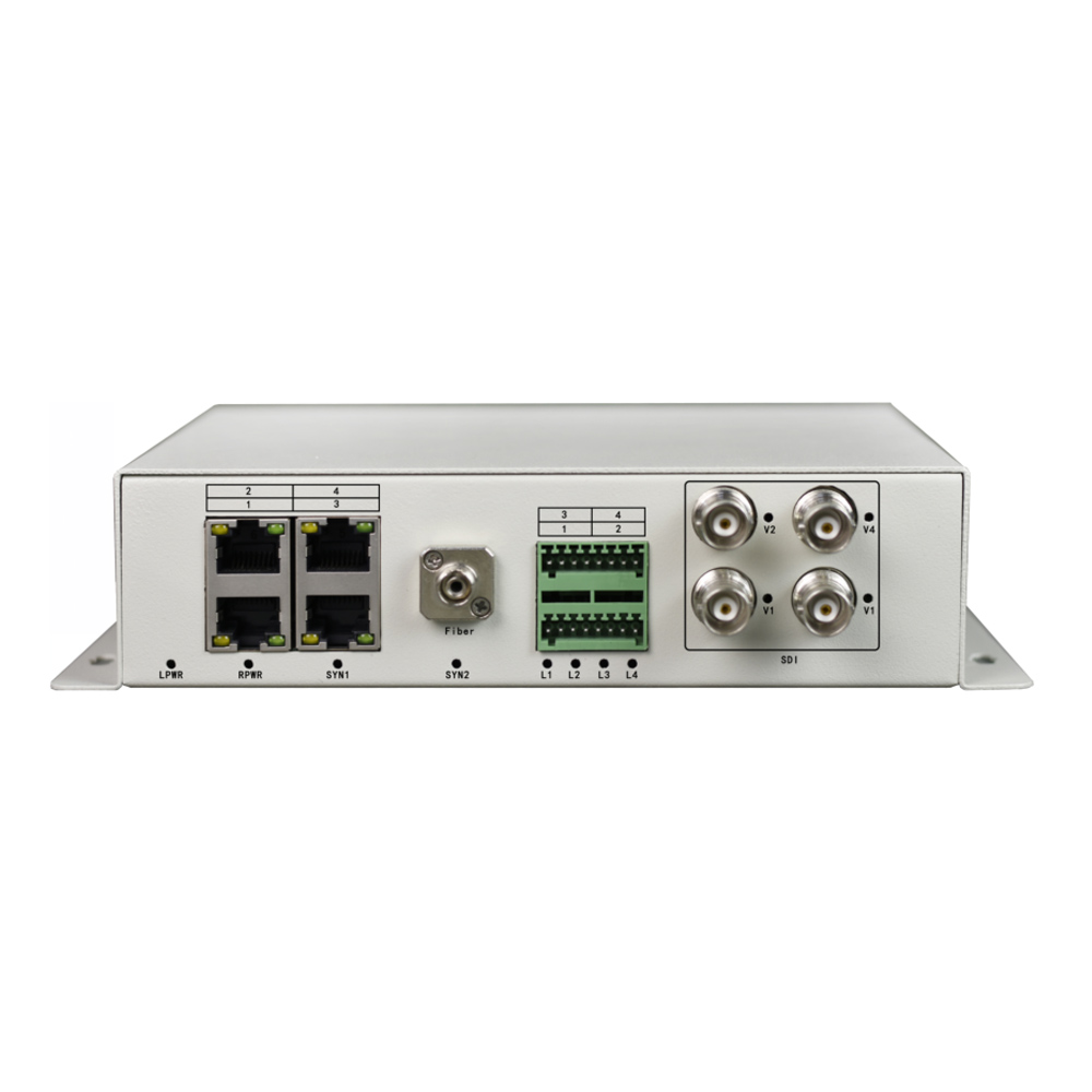 4-Port 3G-SDI to Fiber Converter (with Ethernet + DI/DO + Serial)