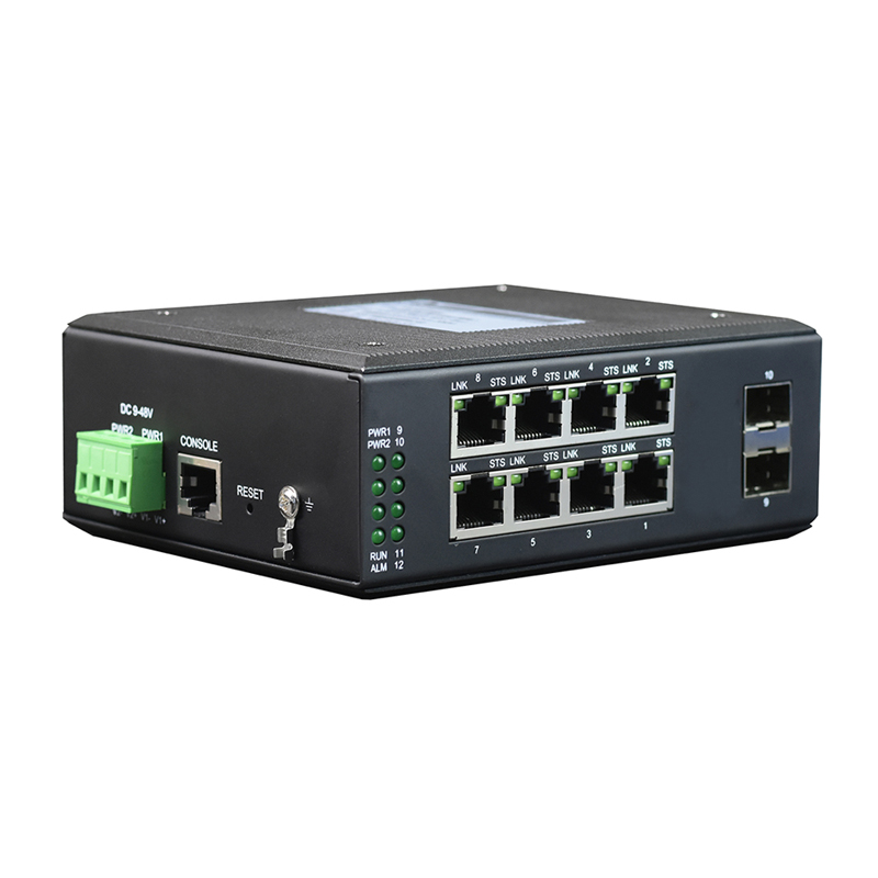 Managed Industrial 8 Port Gigabit Ring Network Switch With 2SFP