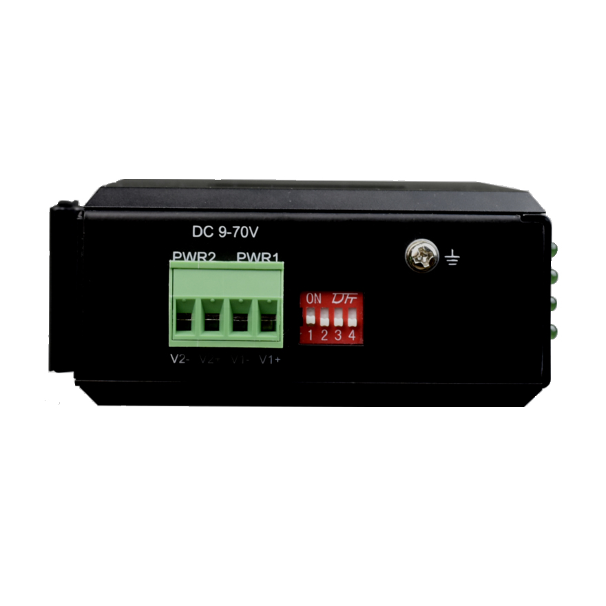 Industrial 4-Port 100M Ethernet to Fiber Optic Converter