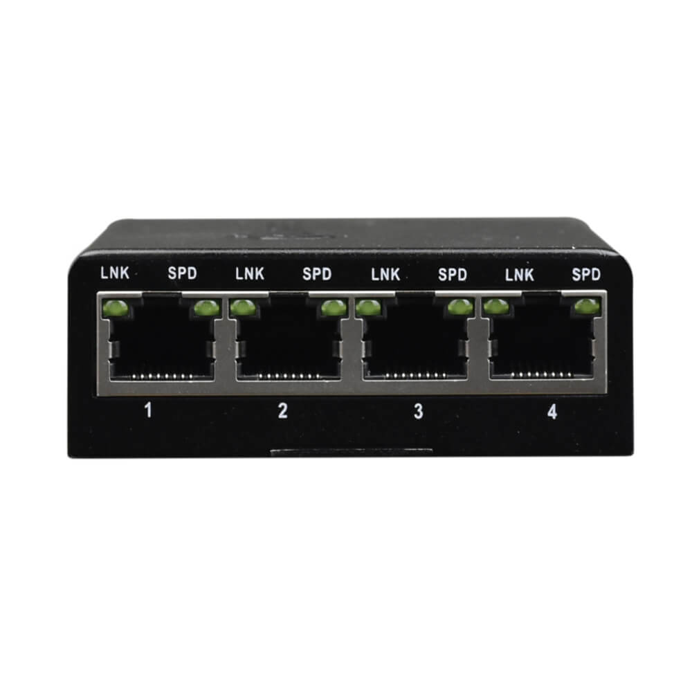 Convertisseur de média Ethernet vers optique 4/10M à 100 ports