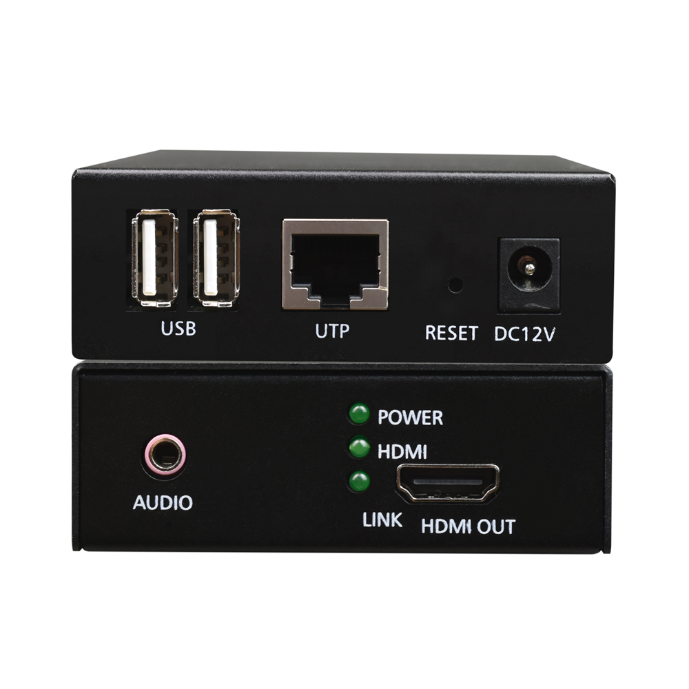 1080P@60Hz HDMI & USB KVM over Cat5/5e Ethernet Extender (120m)