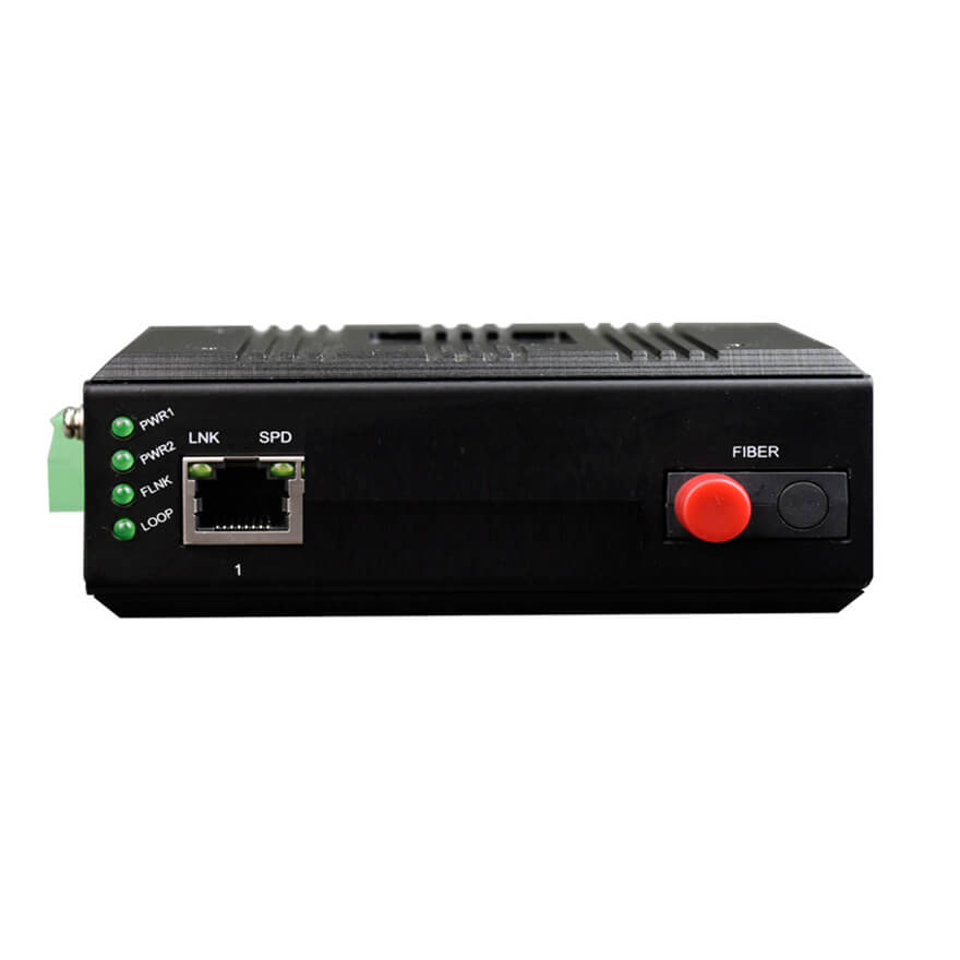 DIN-Rail Gigabit Ethernet Fiber Media Converter (Dual DC/AC220V Power Internal)