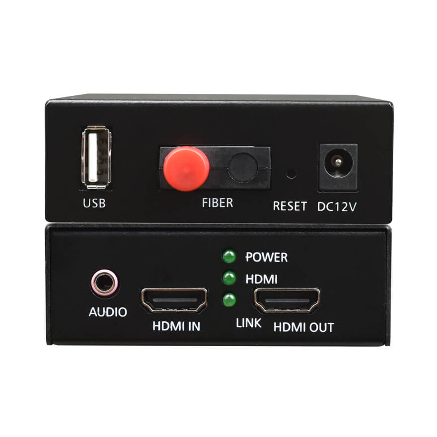 1080P 60Hz HDMI & USB KVM over Fiber Extender