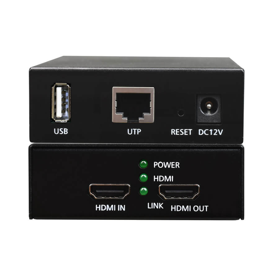 1080P@60Hz HDMI & USB KVM over Cat5/5e/6 Ethernet Extender (120m)