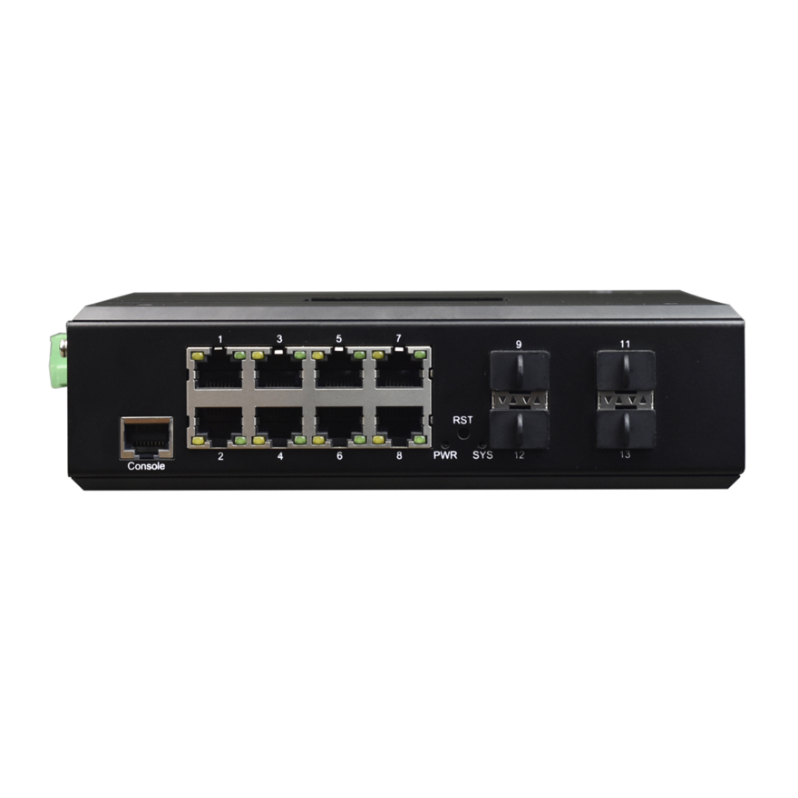 Layer 3 Managed 8 Ports Gigabit Industrial Network Switch With 4 10G SFP