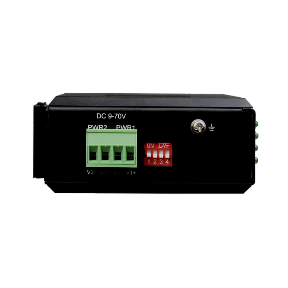 Industrial 4-Port Gigabit Ethernet to Fiber Media Converter