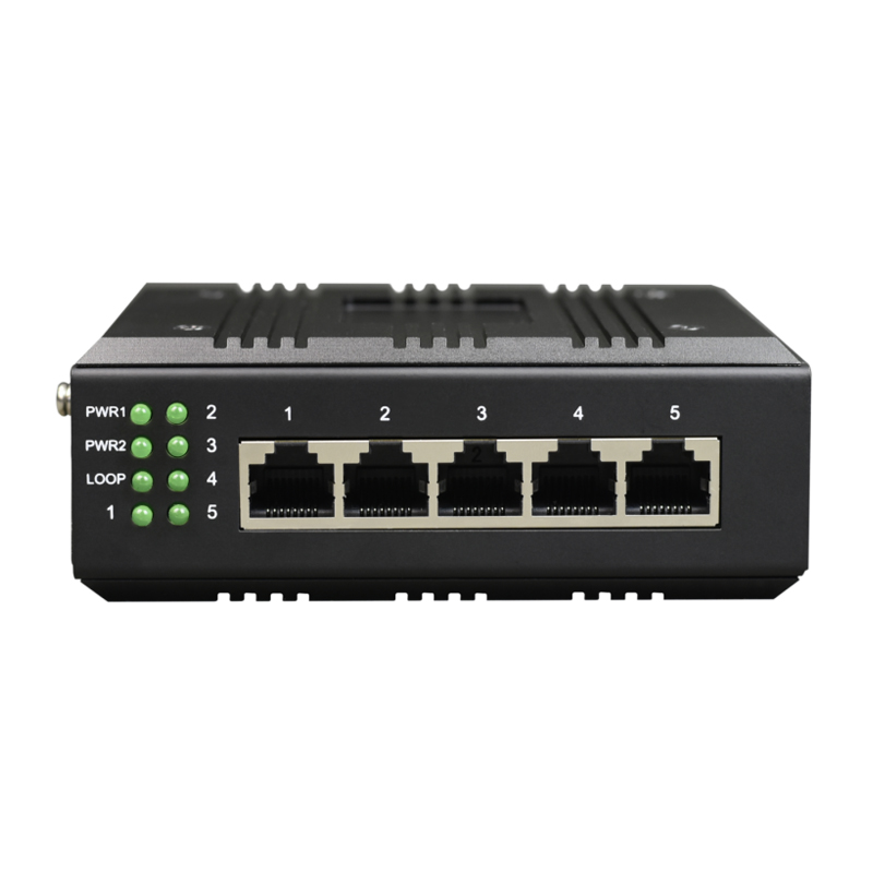 Unmanaged Din-Rail 5-Port Fast Ethernet Switch