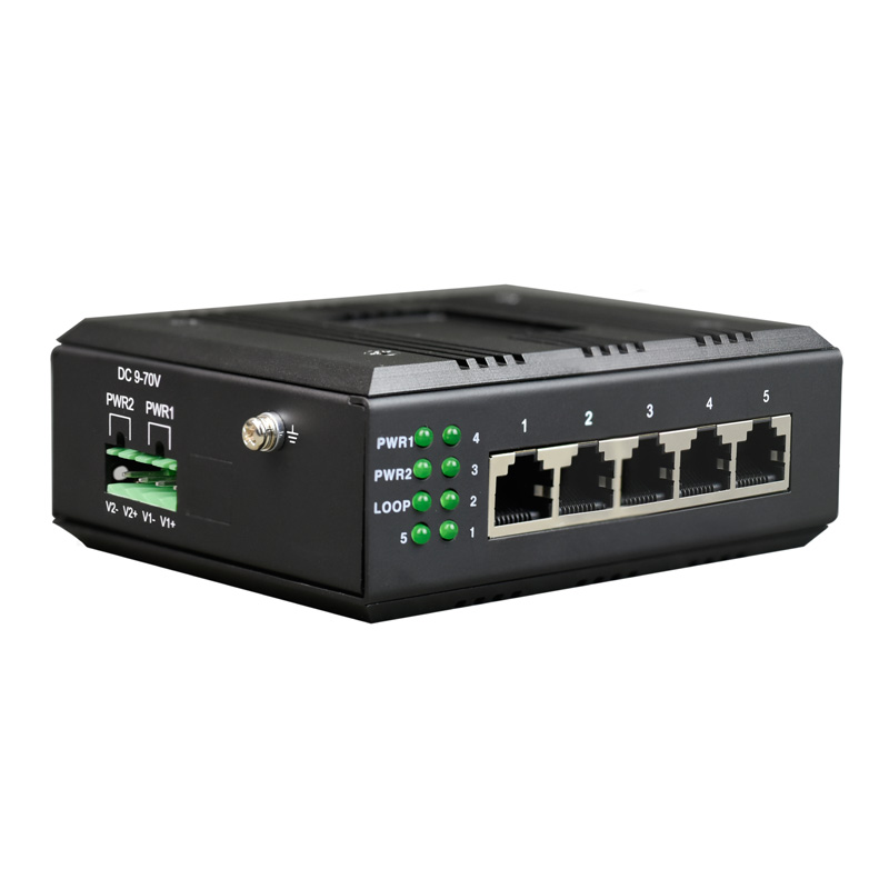 Unmanaged Din-Rail 5-Port Gigabit Ethernet Industrial Switch