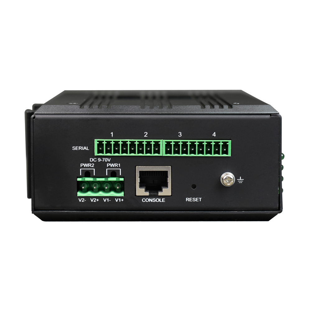 Managed Din-Rail 8-Port Gigabit Ethernet + 4-Port Gigabit SFP + 4-Port Serial Industrial Switch