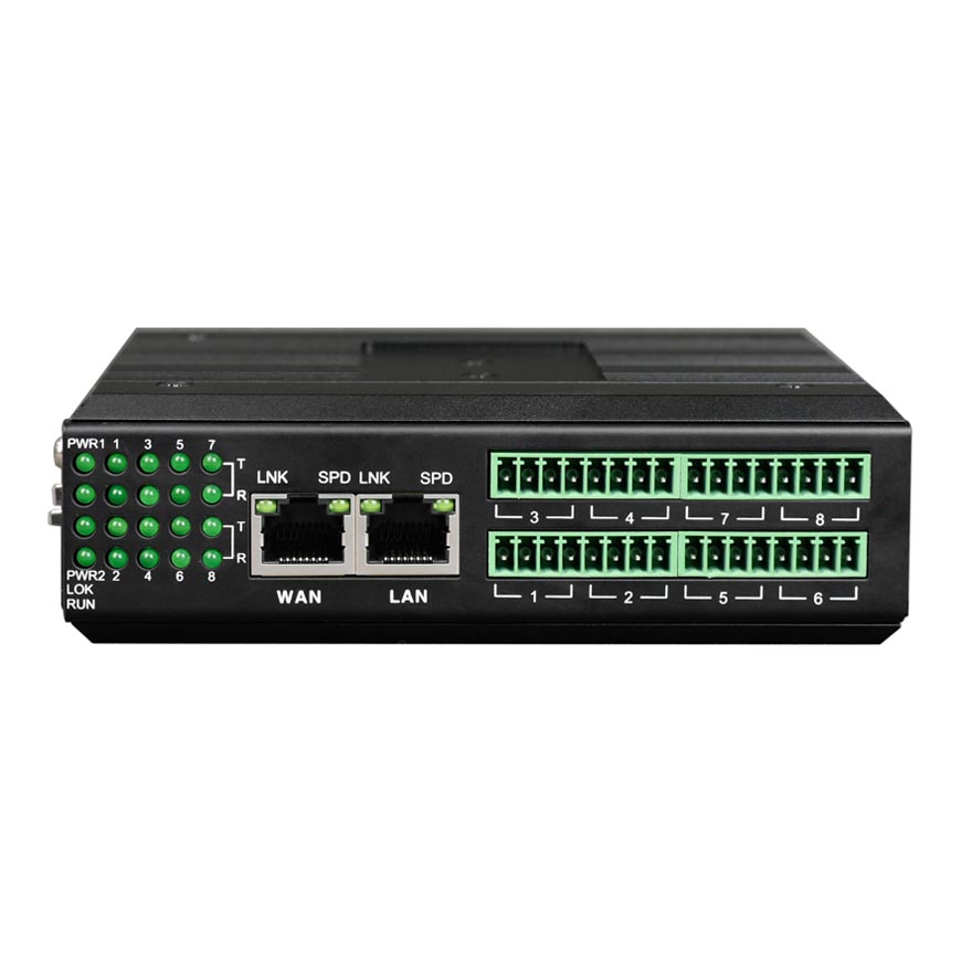 16 Port Dry Contact to Ethernet Converter (with WEB and SNMP Management)