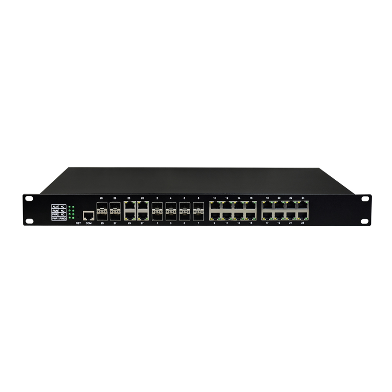 Managed 16-Port Gigabit Ethernet + 8-Port Gigabit SFP + 4-Port Gigabit Ethernet/SFP Combo Industrial Switch