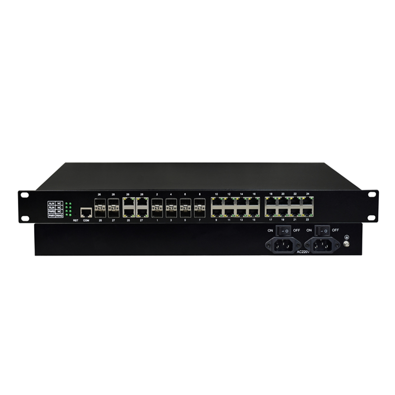 Managed 16-Port Gigabit Ethernet + 8-Port Gigabit SFP + 4-Port Gigabit Ethernet/SFP Combo Industrial Switch