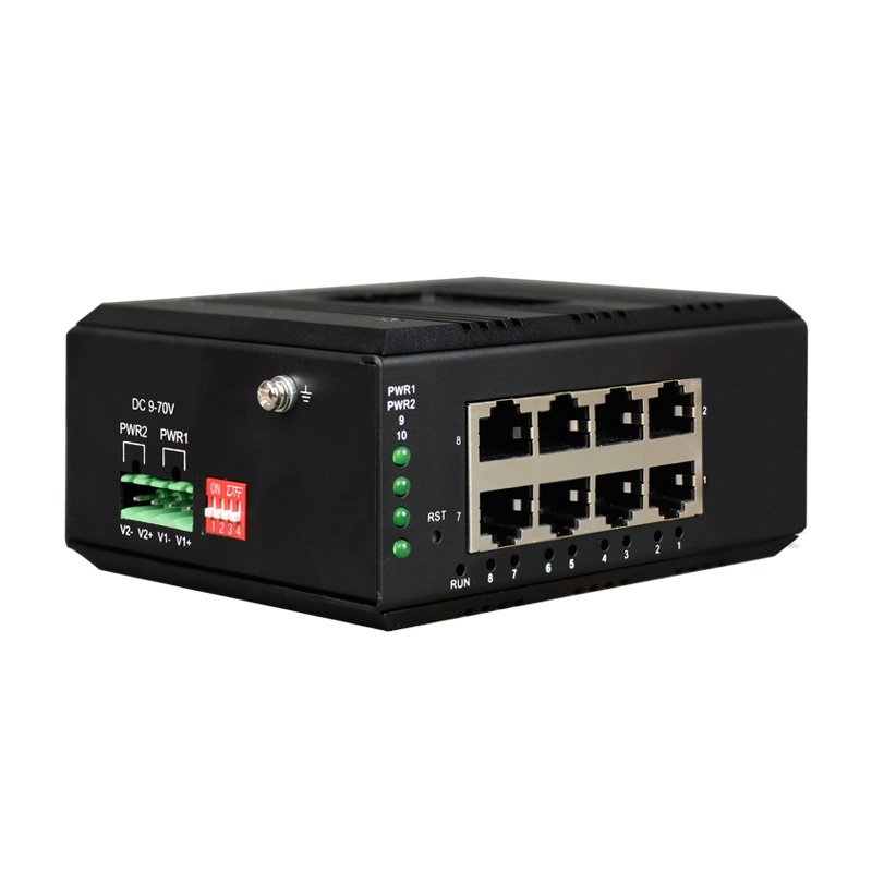 Unmanaged Din-Rail 8-Port Gigabit Ethernet Industrial Switch