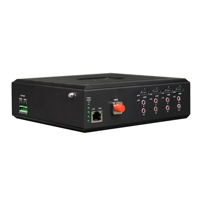 4 Port 2K HDMI to Fiber Converter with Gigabit Ethernet