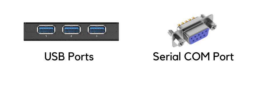 Is a serial port faster than a USB port?