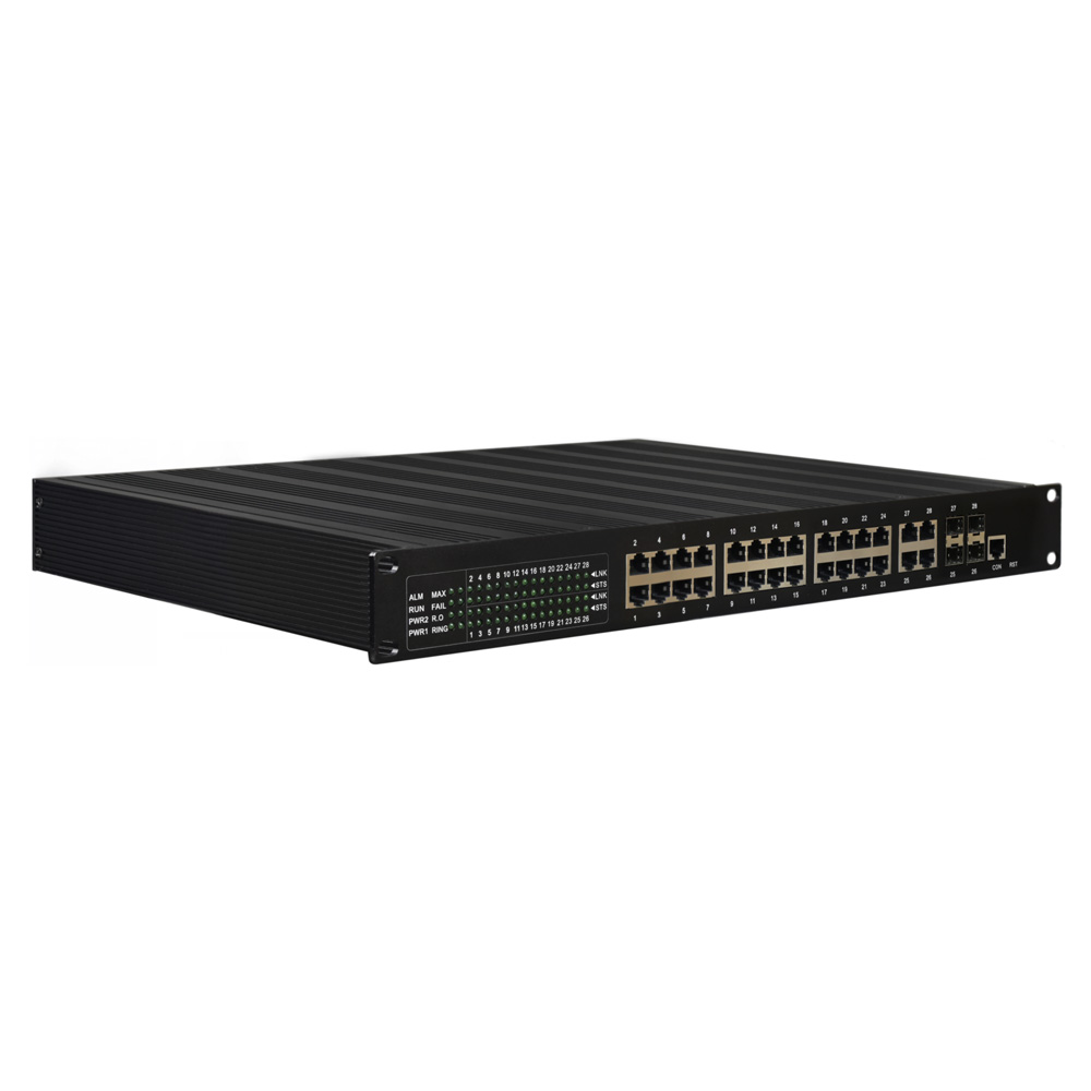 Managed 24-Port Gigabit Ethernet + 4-Port Gigabit SFP/Ethernet Industrial Switch