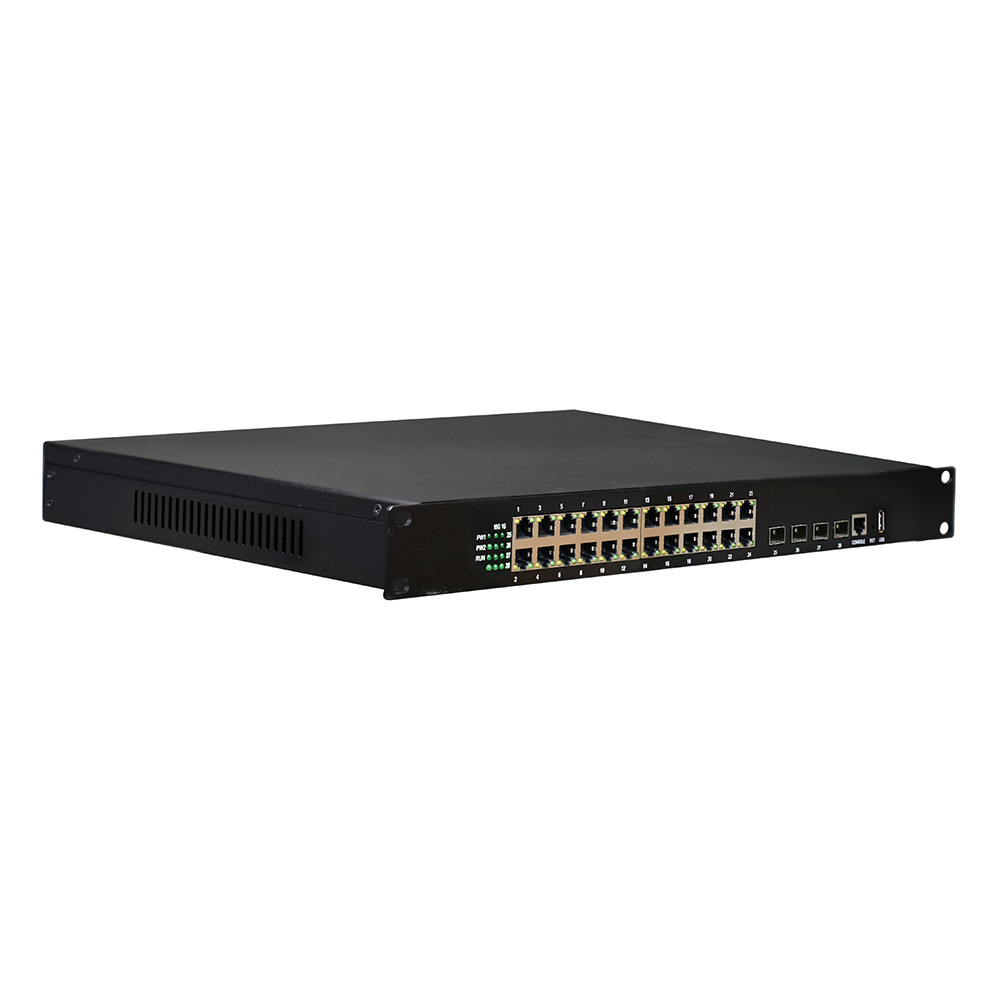 Layer 3 Managed 24-Port Gigabit Ethernet + 4-Port 10G SFP Industrial Switch