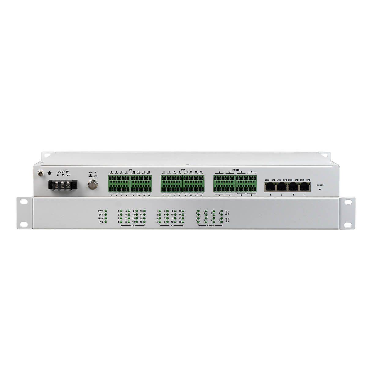 16포트 DI + 16포트 DO + 8포트 RS232/422/485 시리얼 서버