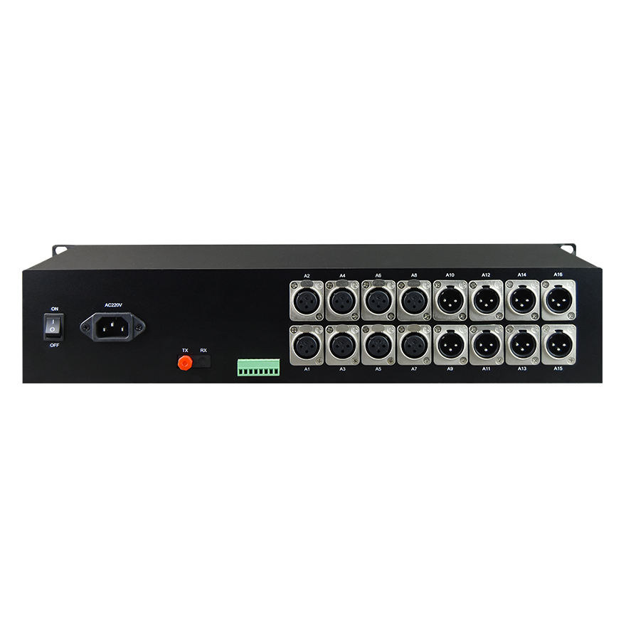 16 Channel Audio XLR over Fiber Converter