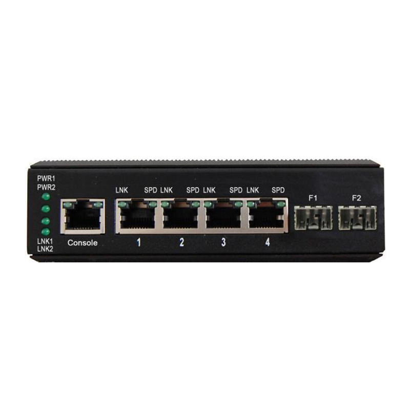 Managed Din-Rail 4-Port Gigabit Ethernet + 2-Port 1000M SFP Industrial Switch