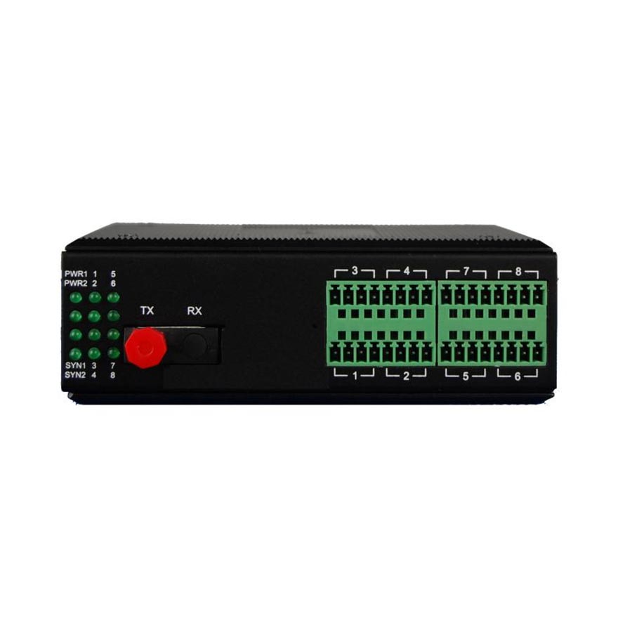 8 Port 4-20mA Analog + 4 Port Serial/8 Port Dry Contact Fiber Converter