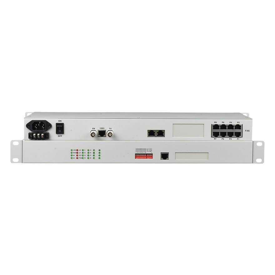 8-Port Phone over E1 PCM Multiplexer (19 Inch)