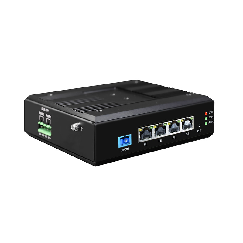 DIN-Rail Mount 1-Port GE + 3-Port FE XPON ONU