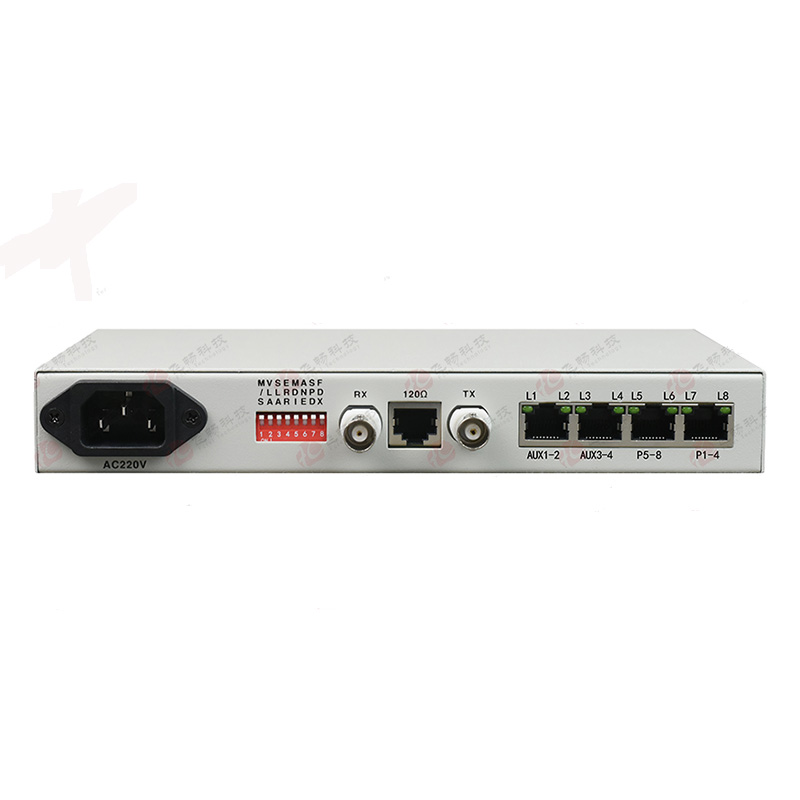 8*Telephone + 4*RS232 over E1 PCM Multiplexer (Desktop Type)