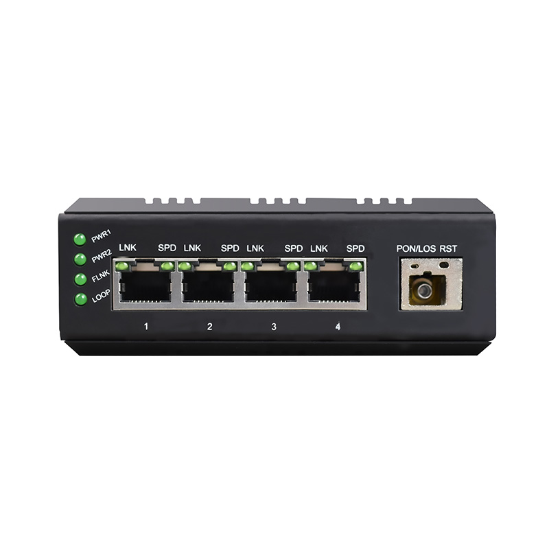 Industrial 4-Port GE EPON/GPON (XPON) ONU With POE