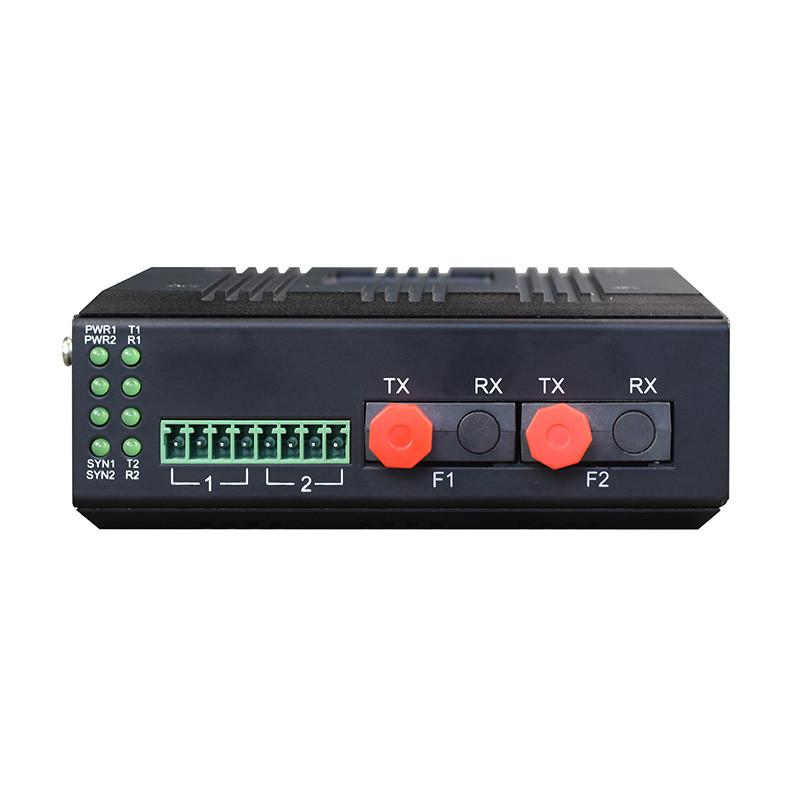 Ring Network Type 2-Port Serial to Optical Converter (RS-232/422/485 Optional)